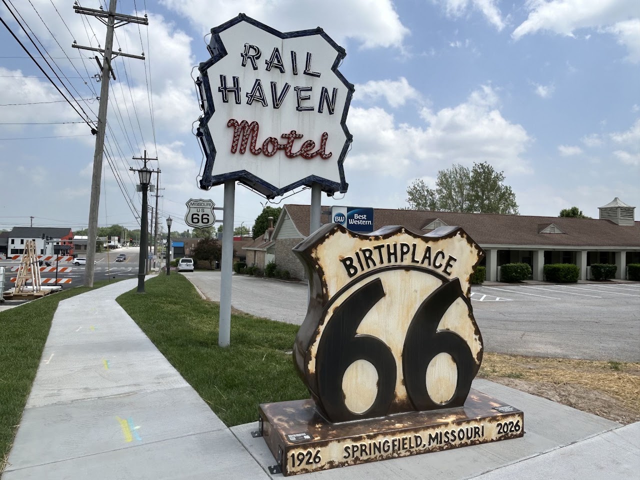 Weathered But Not Forgotten, the aged Route 66 shield.